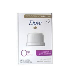 Dove Deodorant Refill Kit 1 Box includes 2 refills Coconut and Pink Jasmine